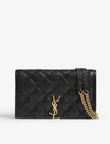 SAINT LAURENT BECKY LEATHER WALLET-ON-CHAIN,118-2000644-5850311D3191000