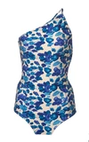 ADRIANA DEGREAS ONE-SHOULDER FLORAL SWIMSUIT,771834