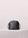 Kate Spade Sylvia Medium Dome Crossbody In Black/gold