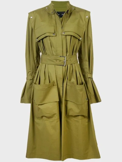 Proenza Schouler Belted Cotton-blend Single-breasted Trench Coat In Brown