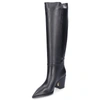 Gianvito Rossi Daenerys 70 Leather Knee-high Boots In Black
