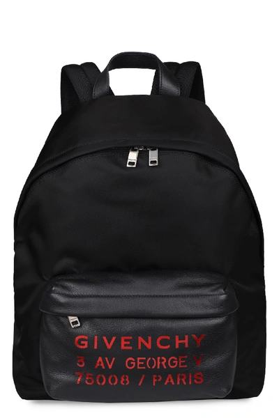Givenchy Urban Logo Detail Nylon Backpack In Black