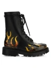 VETEMENTS Flame Leather Combat Boots