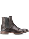 MOMA MOMA LEATHER CHELSEA BOOTS - 棕色