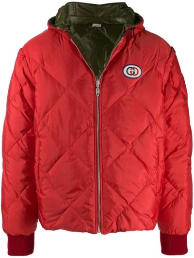Gucci Reversible Down Jacket In Red