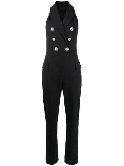 Balmain Double-breasted Jumpsuit - 黑色 In Black