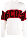 Gcds White Band Logo Sweatshirt