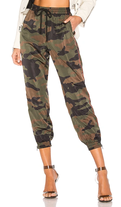 Pam & Gela Camo Track Pant In Brown. In Army