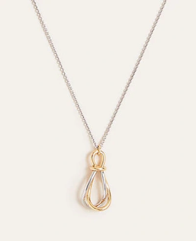 Ann Taylor Two Tone Delicate Necklace In Gold