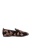 DOLCE & GABBANA BLACK EMBROIDERED VATICANO LOAFERS,A50312 AA6298B984