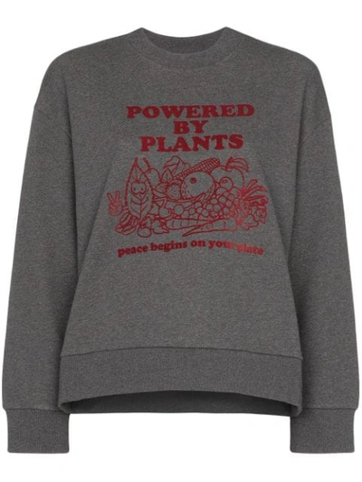 Stella Mccartney Powered By Plants Print Sweatshirt In Grey