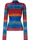 HOUSE OF HOLLAND STRIPED TURTLE NECK TOP