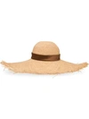 PRADA CROCHETED RAFFIA HAT