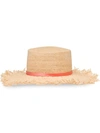 PRADA CROCHETED RAFFIA HAT