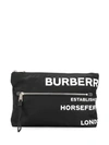 BURBERRY HORSEFERRY PRINT NYLON ZIP POUCH