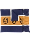 GUCCI SCARF WITH INTERLOCKING G STRIPE