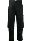 PRADA CROPPED CARGO TROUSERS