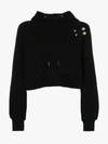 BLINDNESS BLINDNESS PEARL APPLIQUÉ COTTON HOODIE,FW19SW04BKBLACK13887313