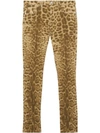 BURBERRY JAPANESE豹纹直筒牛仔裤