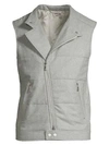 ELEVENTY Quilted Wool, Silk & Cashmere Vest