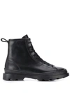 Camper Brutus Leather Boots In Black