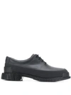 Camper Pix Textile Brogues In Blue