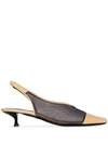 BY FAR KENDALL 40MM MESH SLINGBACKS