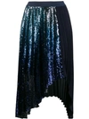 PINKO PLEATED SEQUINNED SKIRT