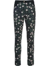 NICOLE MILLER FLORAL PRINT SLIM-FIT JEANS