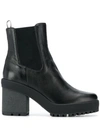 HOGAN BLOCK HEEL ANKLE BOOTS