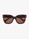 CHIMI BROWN TORTOISESHELL SQUARE SUNGLASSES,10136314050581