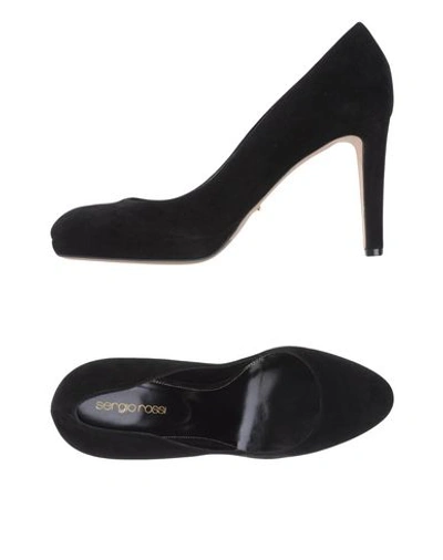 Sergio Rossi Black Suede Pumps