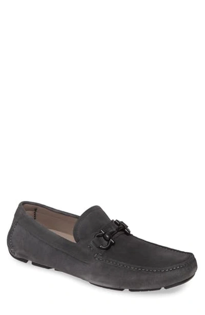 Ferragamo Parigi Bit Driving Moccasin In Asfalto