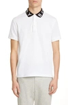 BURBERRY RYLAND LOGO COLLAR SHORT SLEEVE POLO,8013499