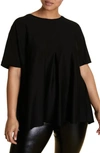 MARINA RINALDI VAGONE PLEATED BACK TEE,597303900000740