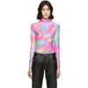 SIES MARJAN SIES MARJAN MULTICOLOR GLITTER TIE -DYE PEYTON TURTLENECK