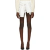 ALEXANDER WANG WHITE DENIM TIE FRONT SKORT