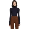 CHLOÉ CHLOE NAVY MERINO WOOL TURTLENECK