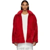 Doublet Clown Faux-fur Jacket In Red | ModeSens