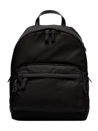 Prada Classic Logo Plaque Backpack In Black