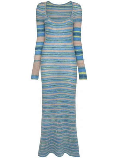 Jacquemus Striped Knit Maxi Dress - 蓝色 In Blue