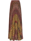 ETRO PAISLEY PRINT PLEATED MAXI SKIRT