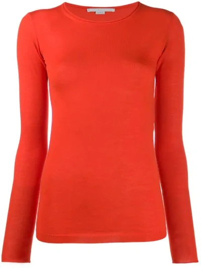 Stella Mccartney Roll Neck Fitted Jumper In Red