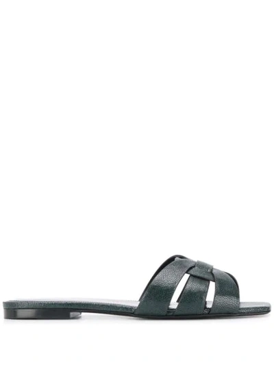 Saint Laurent Tribute Slides In Green