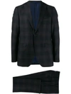 ETRO ETRO TRADITIONAL CHECK SUIT - 蓝色
