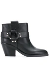 See By Chloé See By Chloe Women's Harness Mid-heel Booties In Black