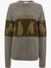 JW ANDERSON ANIMAL JACQUARD JUMPER,KW18219D50494014120160