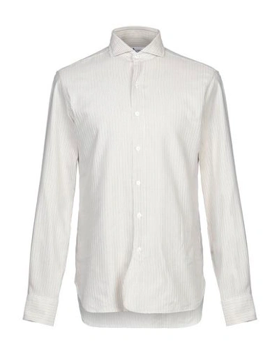 Doppiaa Striped Shirt In White