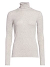 Atm Anthony Thomas Melillo Rib-knit Turtleneck In Heather Grey