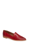 Frye Kenzie Venetian Flat In Red Leather